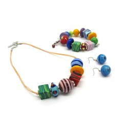 Parure in vetro di Murano Mod. Zulù, 45 cm (Colori Assortiti)