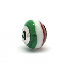 Pandora Style Bead (Mod. BA01) in authentic Murano Glass and 925 Italian Sterling Silver