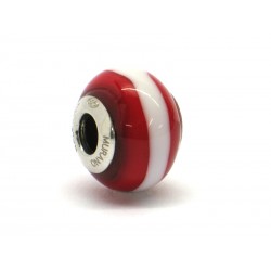 Pandora Style Bead (Mod. BA08) in authentic Murano Glass and 925 Italian Sterling Silver