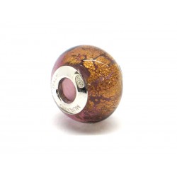 Pandora Style Bead (Mod. FO83) in authentic Murano Glass and 925 Italian Sterling Silver