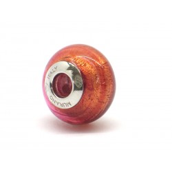 Pandora Style Bead (Mod. FO100) in authentic Murano Glass and 925 Italian Sterling Silver
