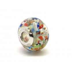 Pandora Style Bead (Mod. FAM) in authentic Murano Glass and 925 Italian Sterling Silver