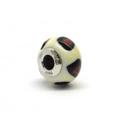 Pandora Style Bead (Mod. AV1) in authentic Murano Glass and 925 Italian Sterling Silver