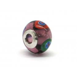 Pandora Style Bead (Mod. RM47) in authentic Murano Glass and 925 Italian Sterling Silver
