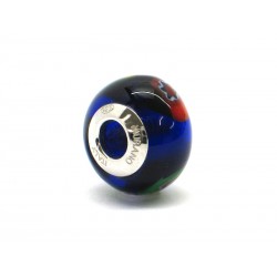 Pandora Style Bead (Mod. RM503) in authentic Murano Glass and 925 Italian Sterling Silver