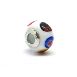 Perla style Pandora (Mod. RM504) in autentico Vetro di Murano e Argento 925