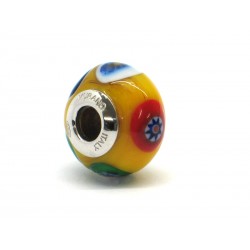 Pandora Style Bead (Mod. RM505) in authentic Murano Glass and 925 Italian Sterling Silver