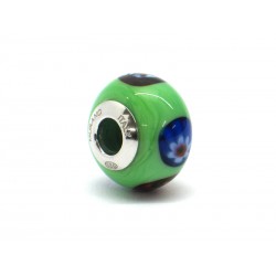 Pandora Style Bead (Mod. RM508) in authentic Murano Glass and 925 Italian Sterling Silver