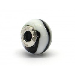 Pandora Style Bead (Mod. RNV13) in authentic Murano Glass and 925 Italian Sterling Silver