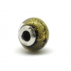 Pandora Style Bead (Mod. FO108) in authentic Murano Glass and 925 Italian Sterling Silver