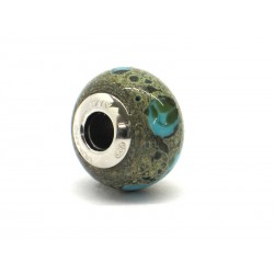 Pandora Style Bead (Mod. RST2) in authentic Murano Glass and 925 Italian Sterling Silver