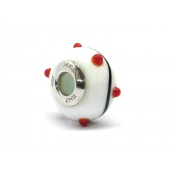 Pandora Style Bead (Mod. RZP1) in authentic Murano Glass and 925 Italian Sterling Silver