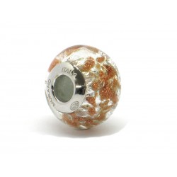 Pandora Style Bead (Mod. RSC1) in authentic Murano Glass and 925 Italian Sterling Silver