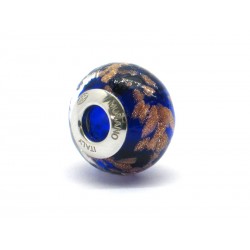 Pandora Style Bead (Mod. RAM3) in authentic Murano Glass and 925 Italian Sterling Silver