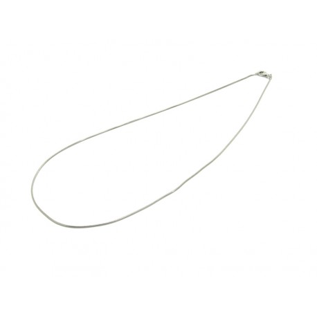 Sterling Silver Chain (42 cm) in Plating Gold color or in Silver color, Topo Processing.