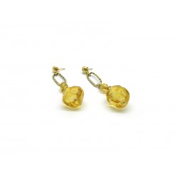 70% off - Murano Glass Earrings Mod. Maria, made with beads 20x16 mm