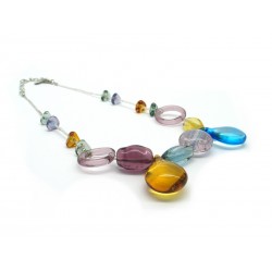 Murano Glass Necklace - Mod. Arianna, 50 cm (Available in Ass. Colours)
