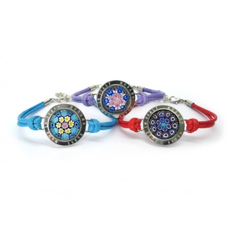 Bracciale in Vetro di Murano - Mod. Lauretta, 21 cm (Colori Assortiti)
