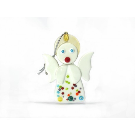 Murano Glass Angel Christmas Ornament - Mod. Angelo - 80x60 mm